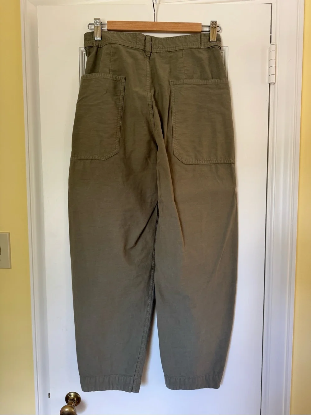 Everlane Casual Utility Pants in Olive Green Cotton/linen